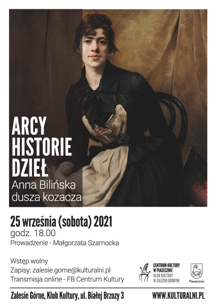 Plakat wydarzenia Arcy historie dzieł Anna Bilińska 