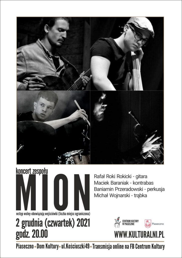 Plakat wydarzenia MION koncert zespołu 
