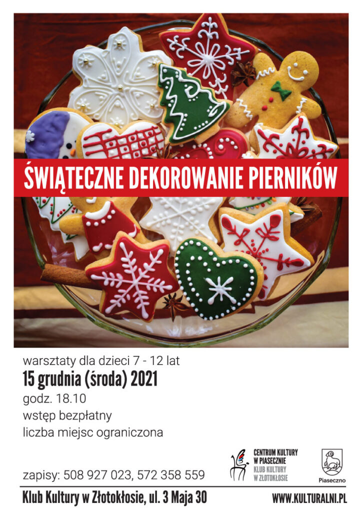Plakat wydarzenia Świąteczne dekorowanie pierników 