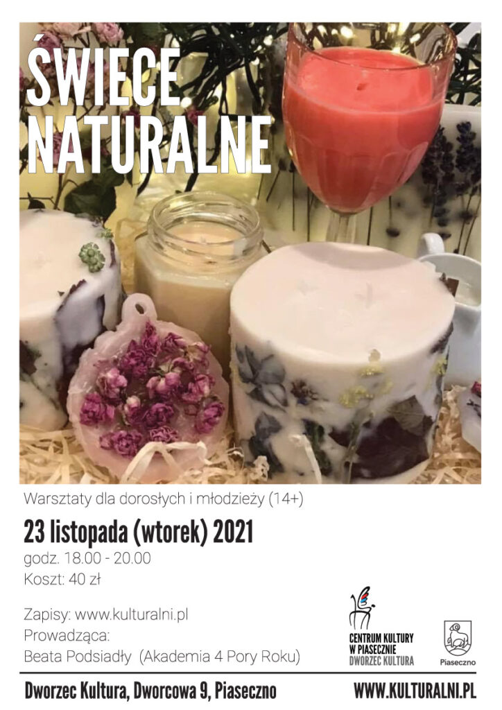Plakat wydarzenia Świece Naturalne 