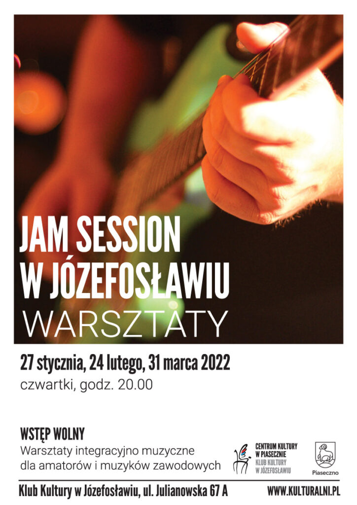 Plakat wydarzenia Jam session w Józefosławiu 
