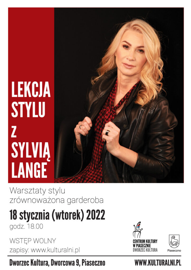 Plakat wydarzenia Lekcja stylu z Sylwią Lange 