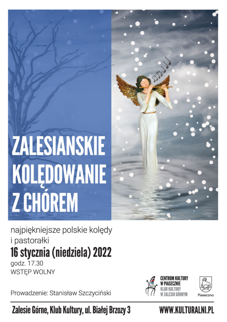 Plakat wydarzenia Zalesiańskie kolędowanie z chórem 