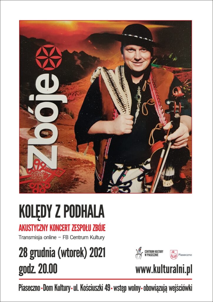 Plakat wydarzenia Kolędy z Poldhala. Koncert akustyczny zespołu Zbóje