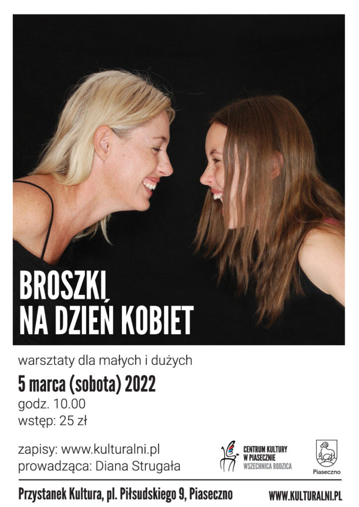 Plakat wydarzenia Broszki na dzień kobiet