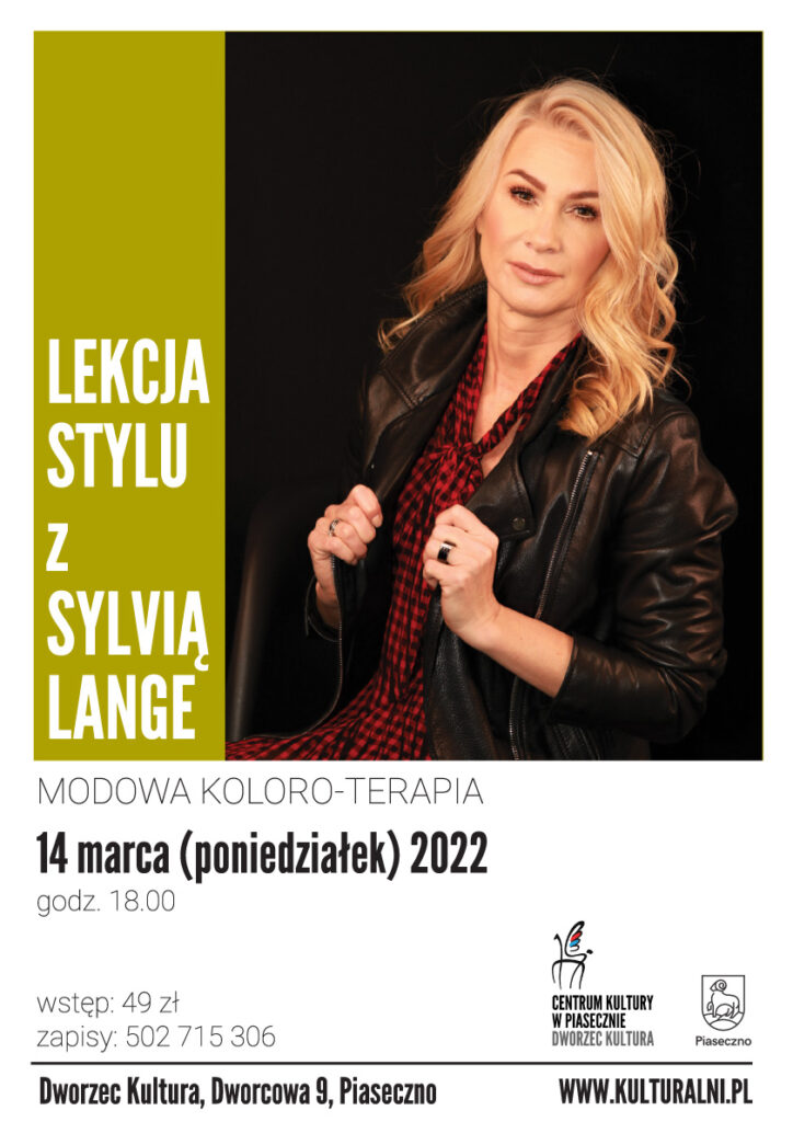Plakat wydarzenia Lekcja stylu z Sylvią Lange 
