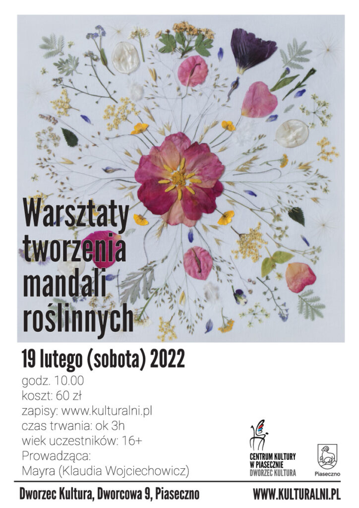Plakat wydarzenia Warsztaty tworzenia mandali roślinnych 