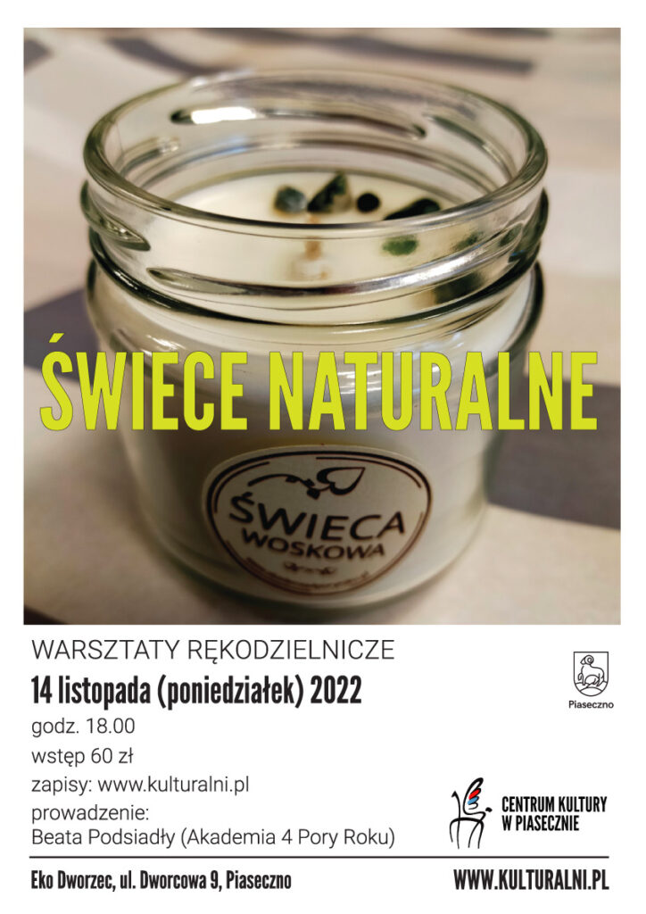 Plakat wydarzenia Świece naturalne