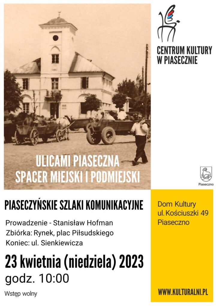 Plakat wydarzenia Ulicami Piaseczna