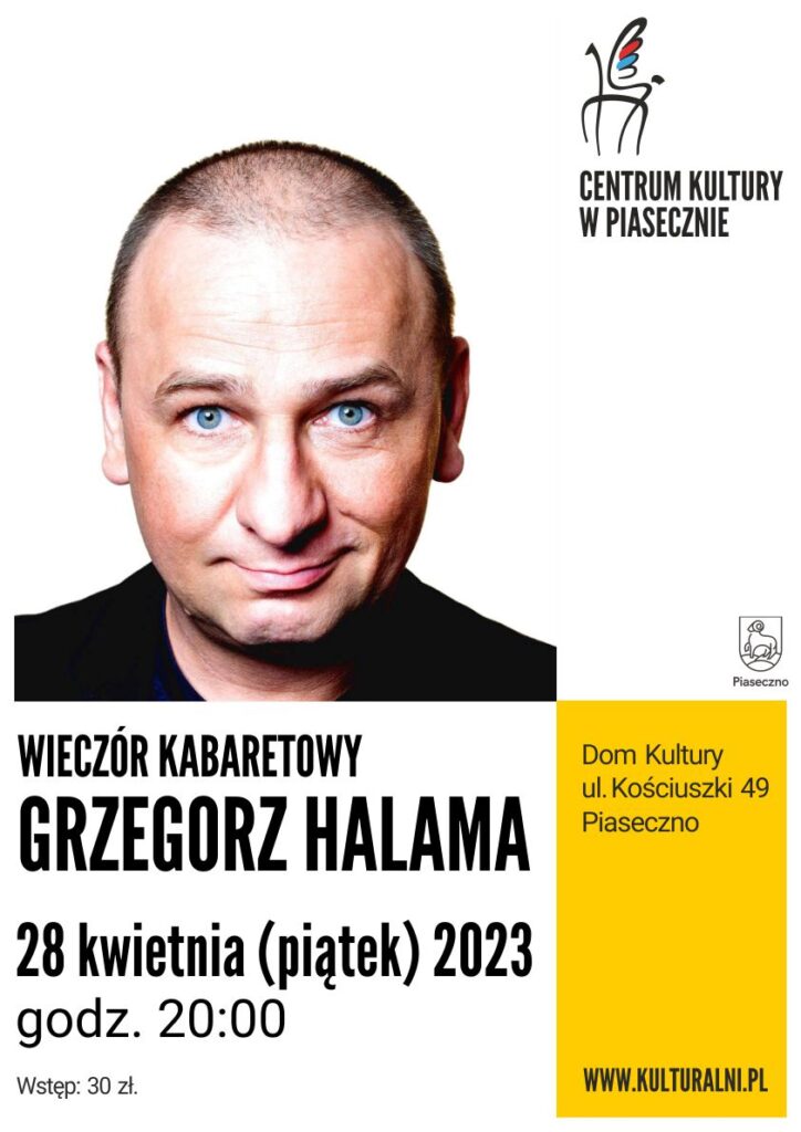 Plakat wydarzenia Grzegorz Halama