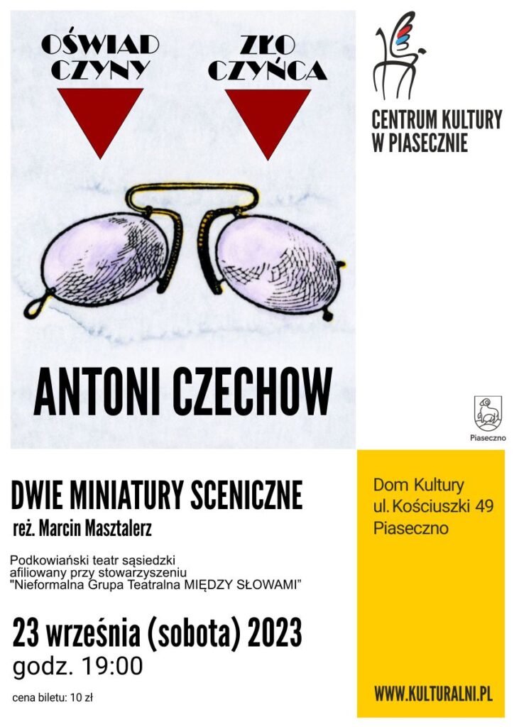 Plakat wydarzenia Antoni Czechow 