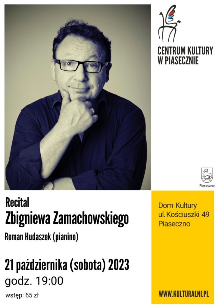 Plakat wydarzenia Recital Zbigniewa Zamachowskiego