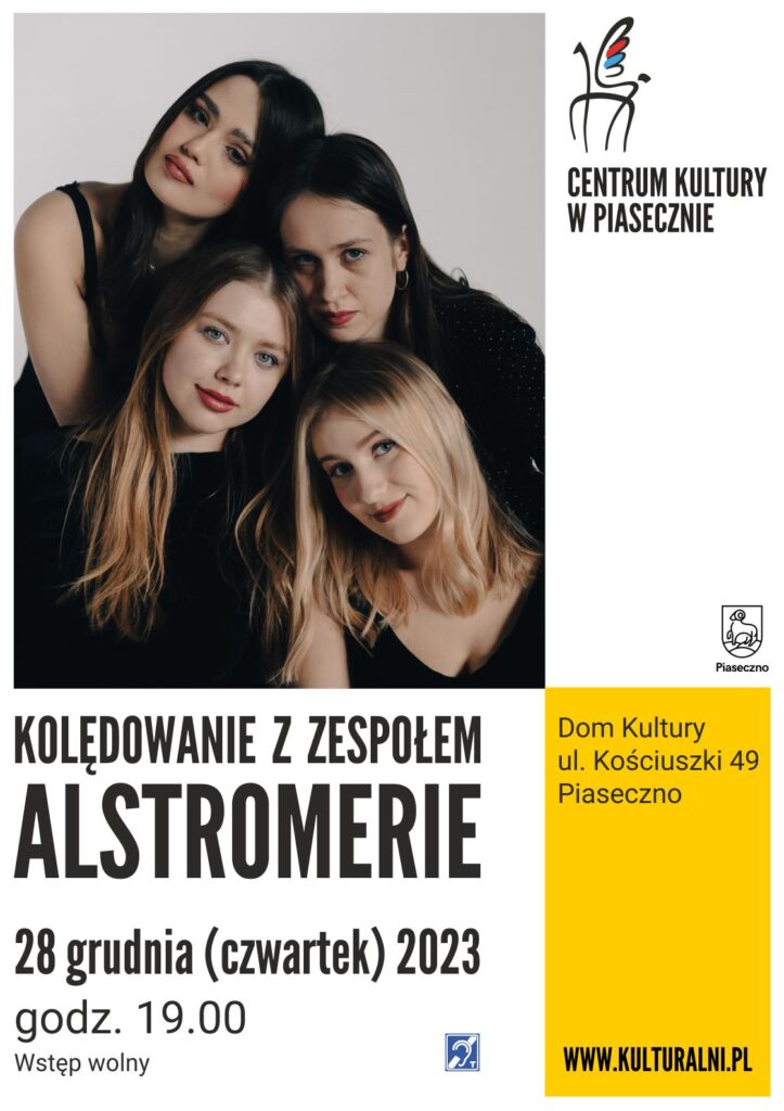 Plakat wydarzenia Kolędowanie z zespołem Alstromerie