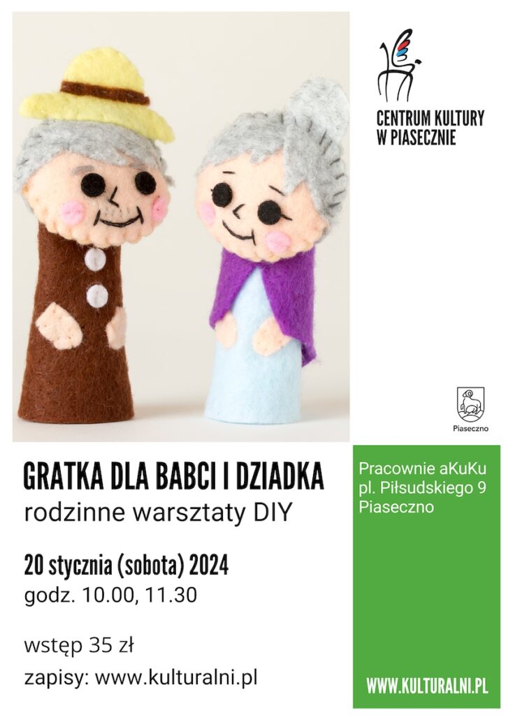 Plakat wydarzenia gratka dla babci i dziadka