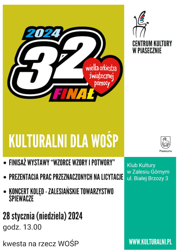 Plakat wydarzenia Kulturalni dla WOŚP