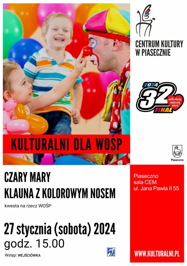 plakat wydarzenia Kulturalni dla WOŚP