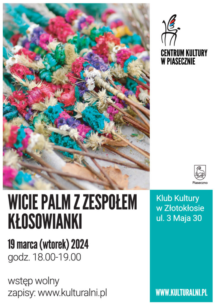 Plakat wydarzenia Wicie palm z zespołem Kłosowianki