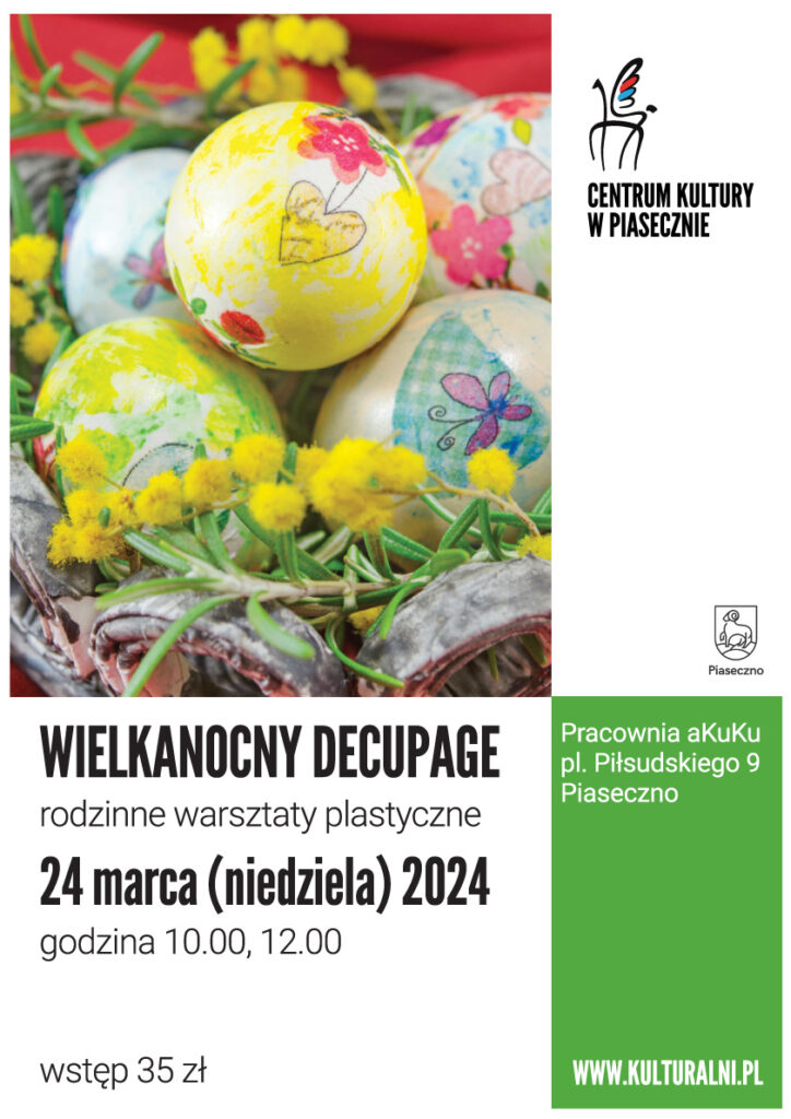 Plakat wydarzenia Wielkanocny decoupage
