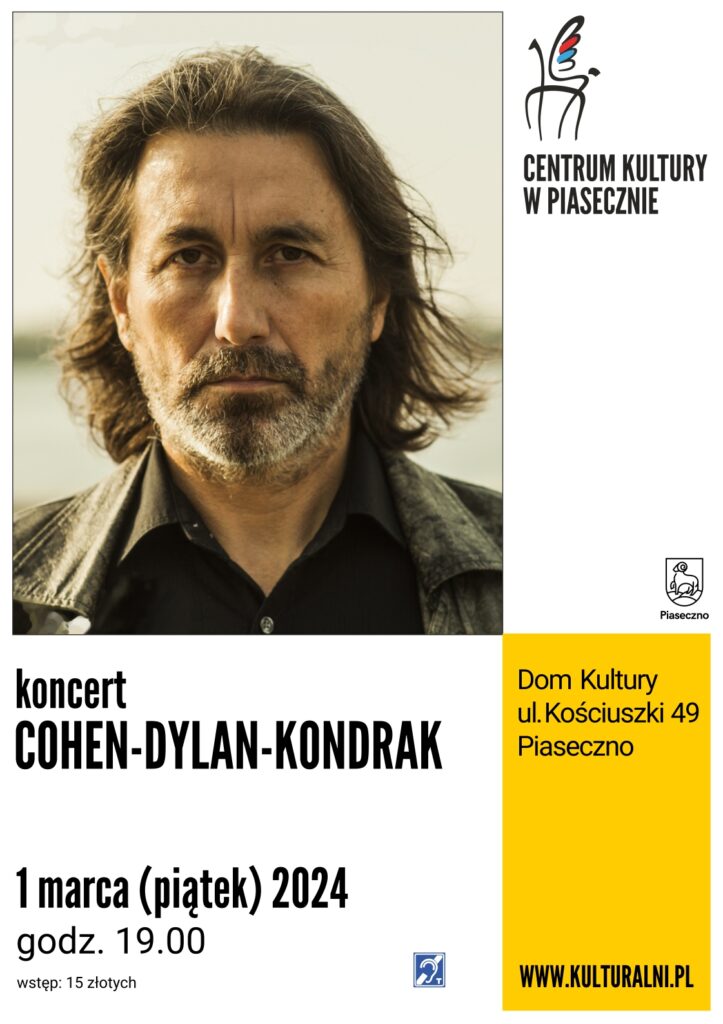 Plakat wydarzenia Cohen-Dylan-Kondrak